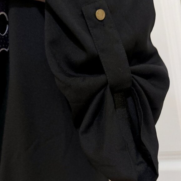 Kansas State Wildcats Womens Gameday Couture Black Shirt Dress S Beaded Tailgate - Picture 7 of 16